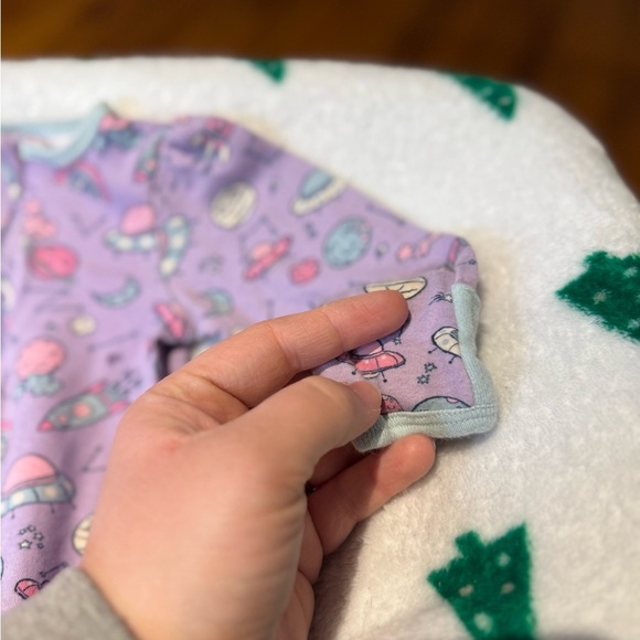 Carter's Purple Paisley Footie One Piece - Picture 2 of 5